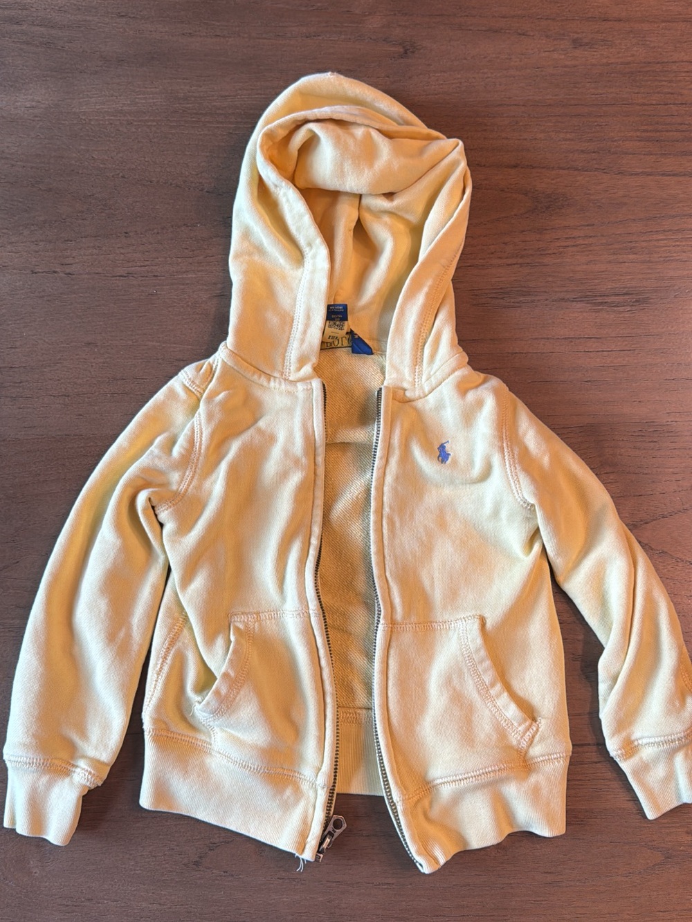 Polo by Ralph Lauren Pale Yellow Kids Zip-Up Hoodie